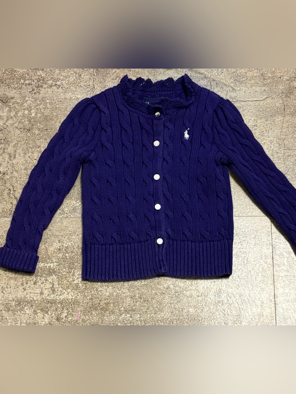 Ralph Lauren Toddlers Purple Button Down Cardigan 3T